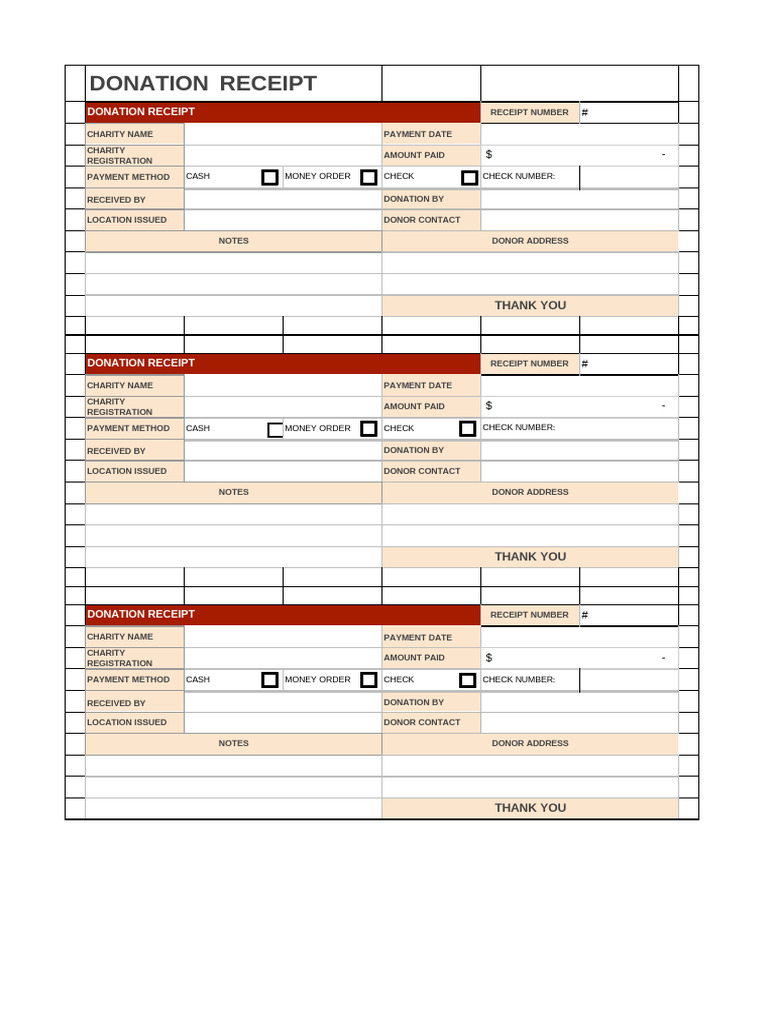 Donation Receipt Template Overview | PDF