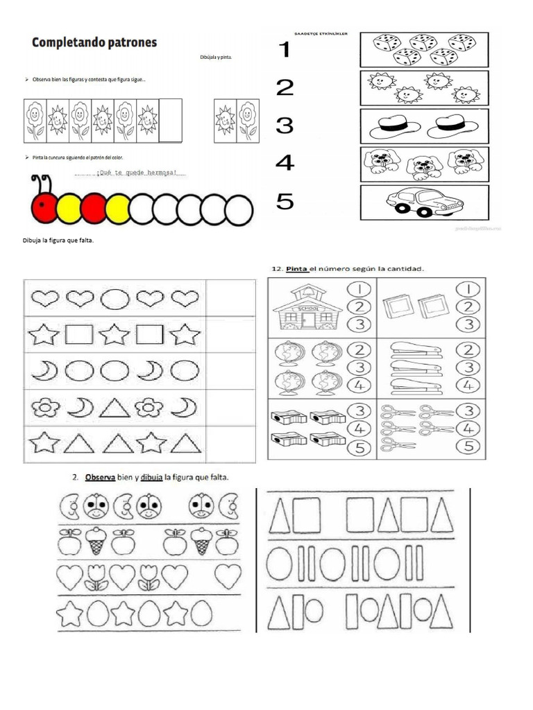 Actvidades N1 Matematicas Kinder 2025 | PDF