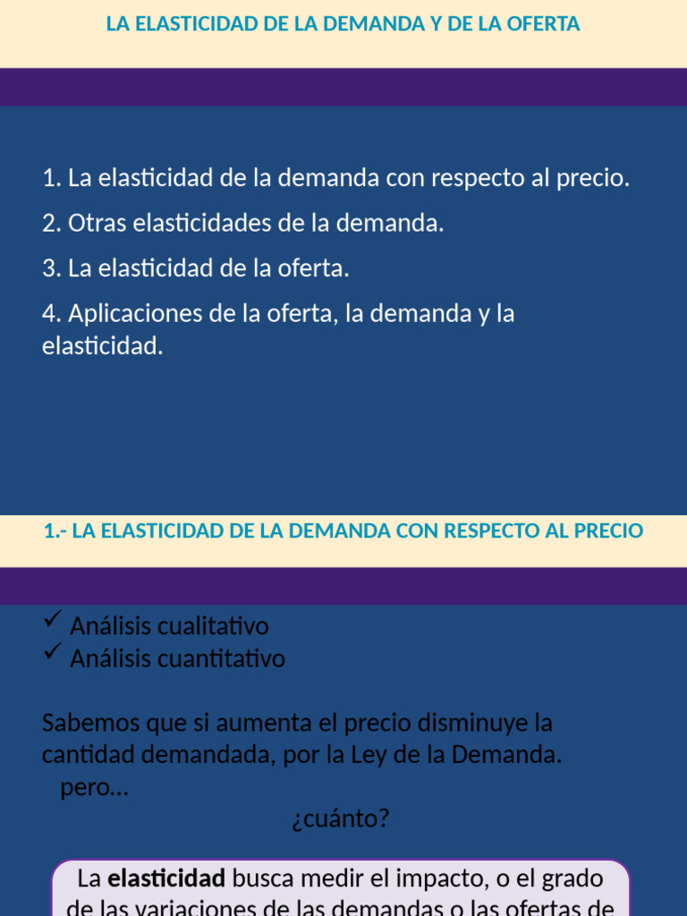 Elasticidad de la Demanda y Oferta | PDF | Elasticidad (economía) | La ...