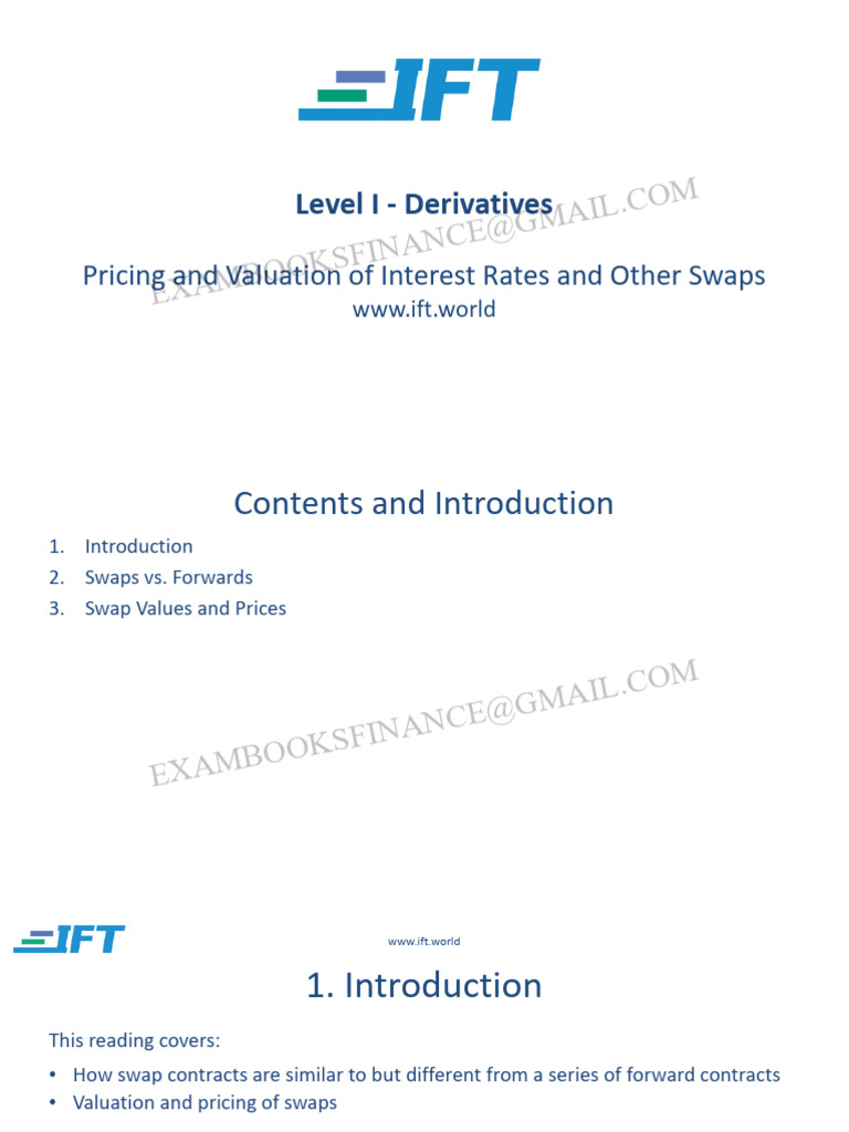LM07 Pricing and Valuation of Interest Rates and Other Swaps | PDF ...