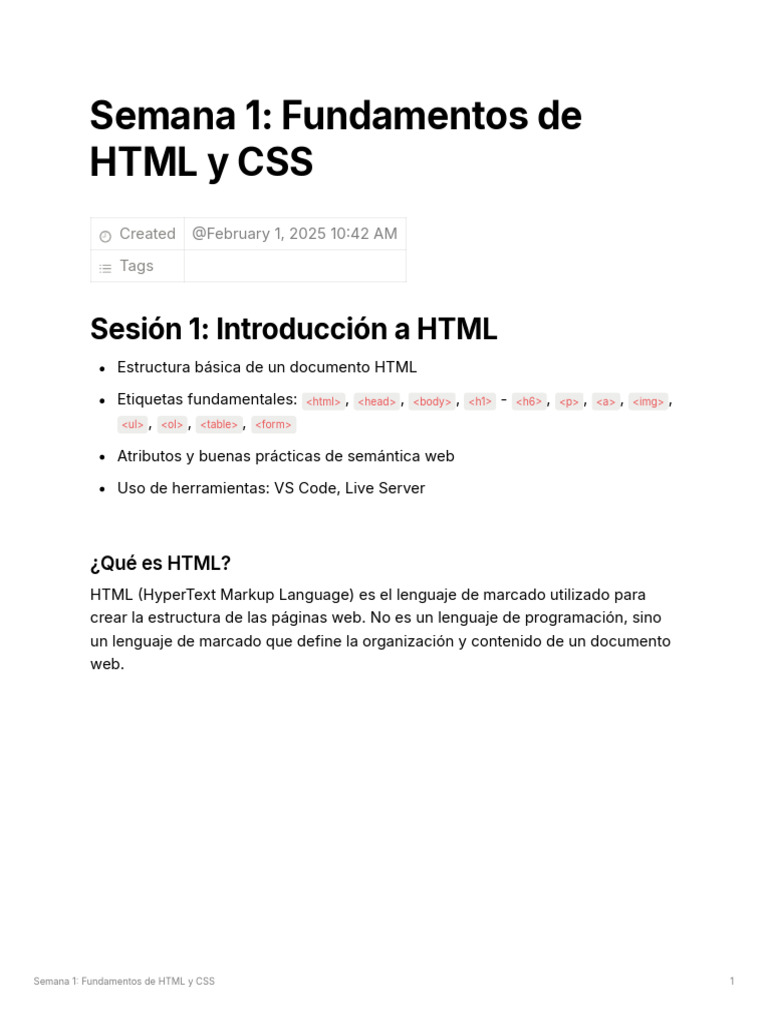 Fundamentos de HTML y CSS: Guía Inicial | PDF | HTML | Bootstrap (marco ...