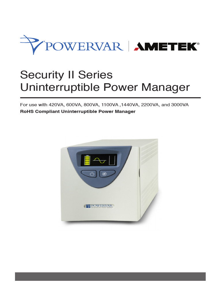 Uninterruptible Power Manager Guide | PDF | Electrical Connector ...