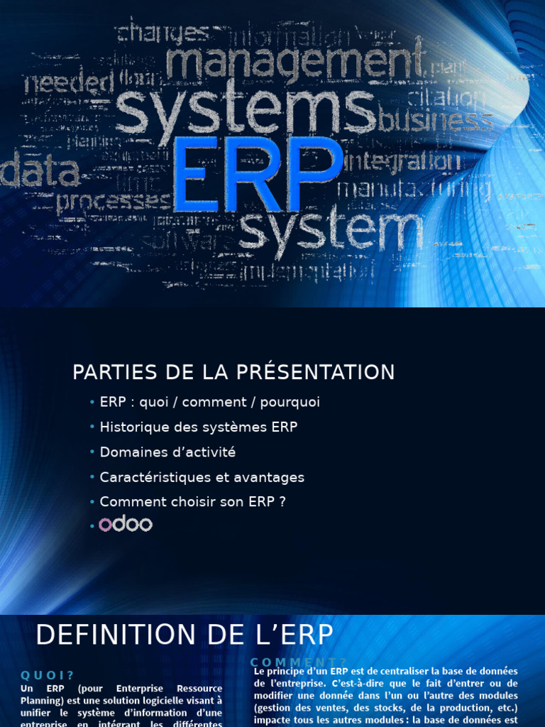 Comprendre l'ERP en informatique | PDF | Progiciel de gestion intégré ...