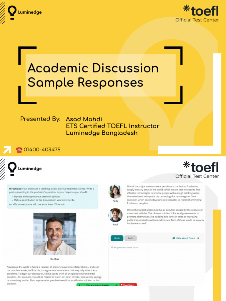 Academic Discussion Sample Responses.pptx | PDF | Climate Change ...
