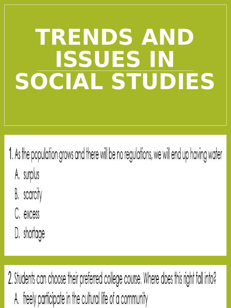 Global Trends in Social Studies Issues | PDF