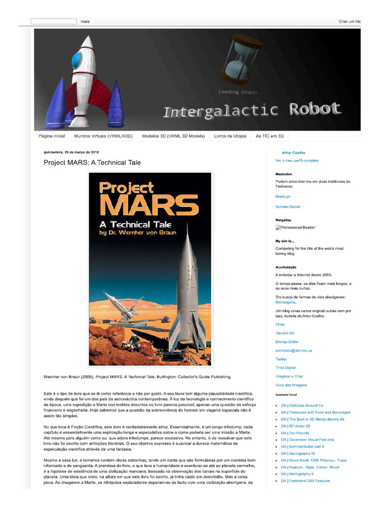 Project Mars A Tecnical Tale - Werner Von Braun | PDF
