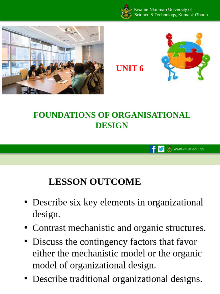 UNIT 5 - Foundations of Organisational Design | PDF | Organizational ...