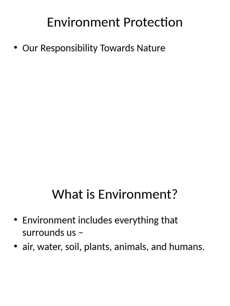 Environmental Protection Presentation | PDF