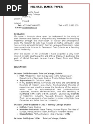 Academic Cv