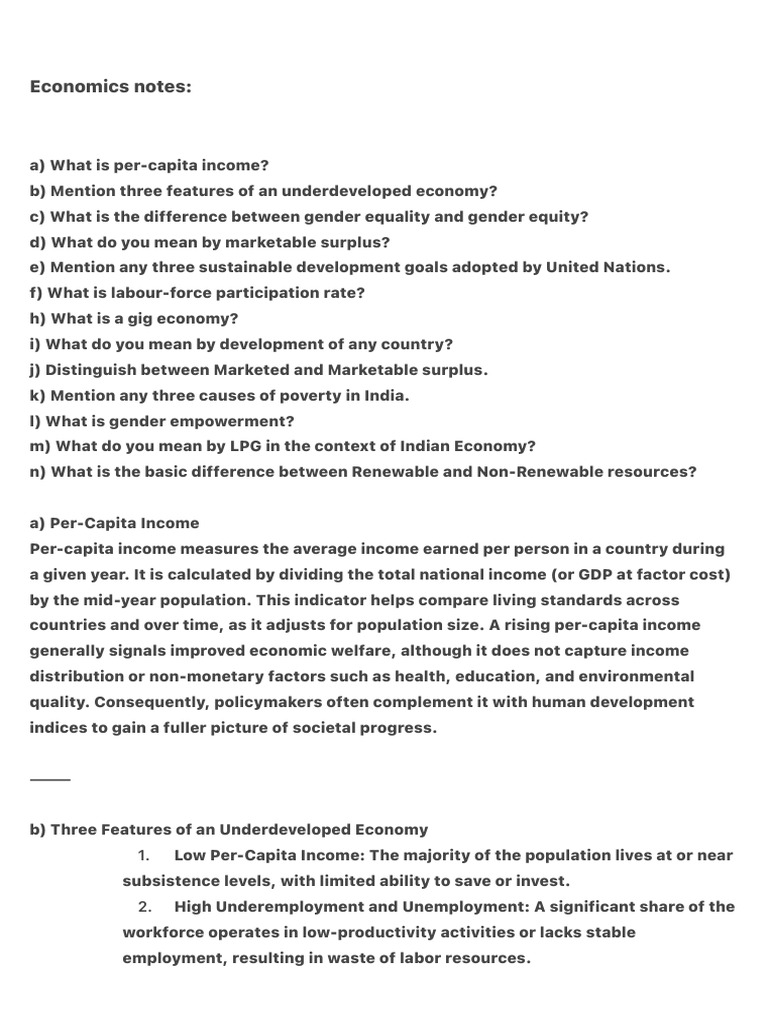 Key Concepts in Economics Explained | PDF | Economic Inequality ...