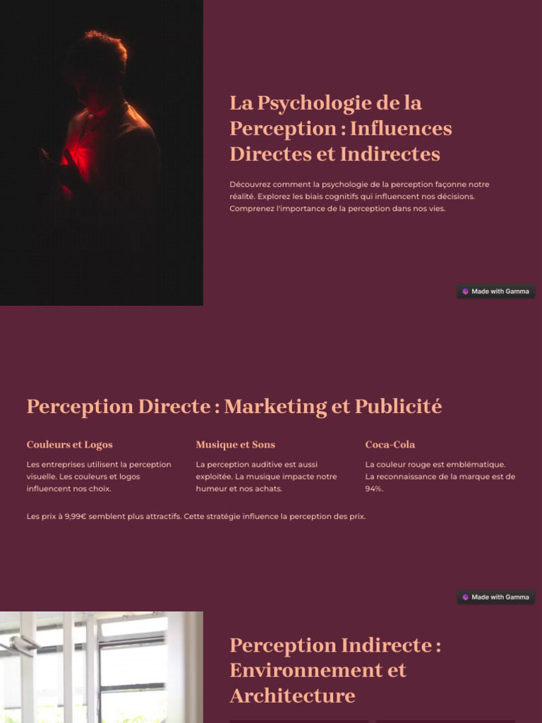Psychologie de la Perception et Biais | PDF | la perception | Effet placebo