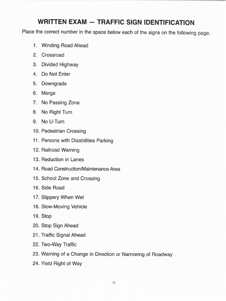 Sample Permit Questions From Road Review Course Workbook | PDF
