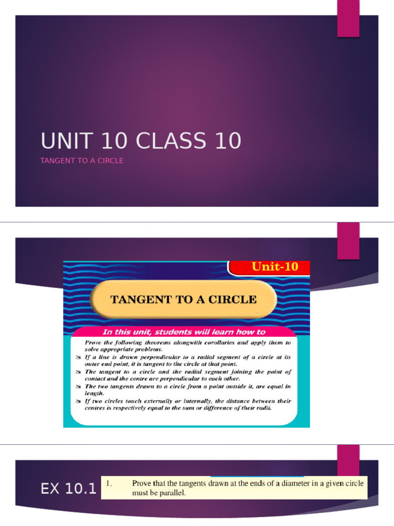 Unit 10, 11,12 Theorem Ex Full Class 10 | PDF