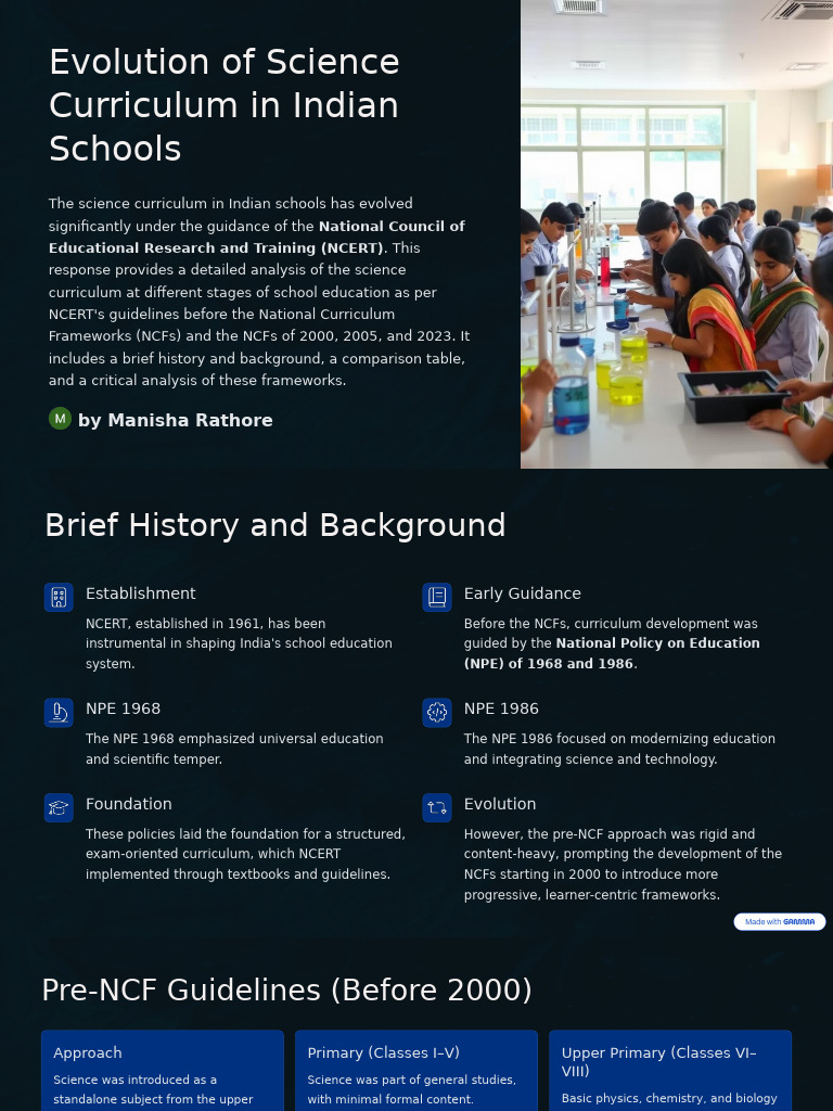 Evolution of Science Curriculum in India | PDF | Science | Pedagogy