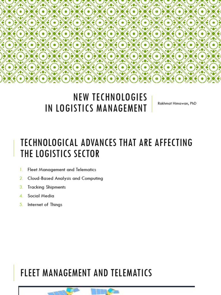 Teknologi Baru dalam Manajemen Logistik | PDF