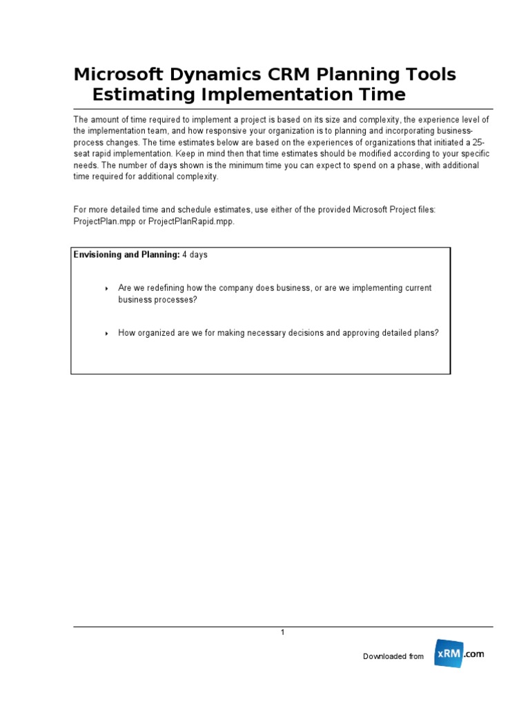 Microsoft Dynamics CRM Implementation Guide | PDF