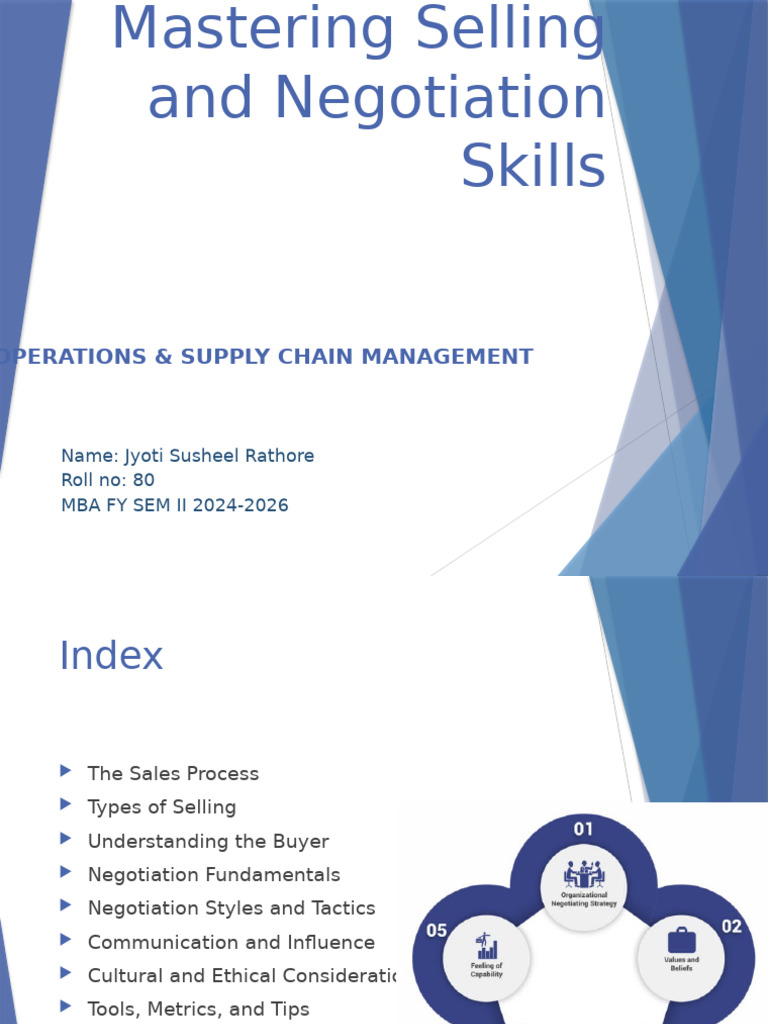 Selling and Negotiation Mastery Guide | PDF | Negotiation | Sales
