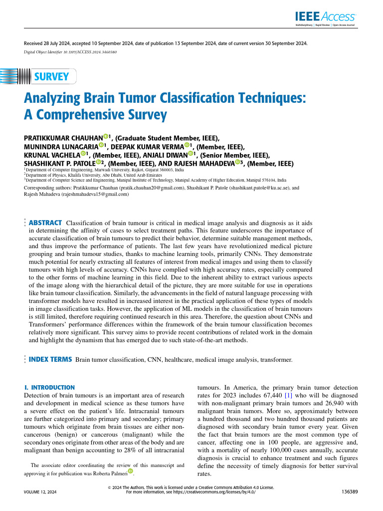 Analyzing Brain Tumor Classification Techniques A Comprehensive Survey ...