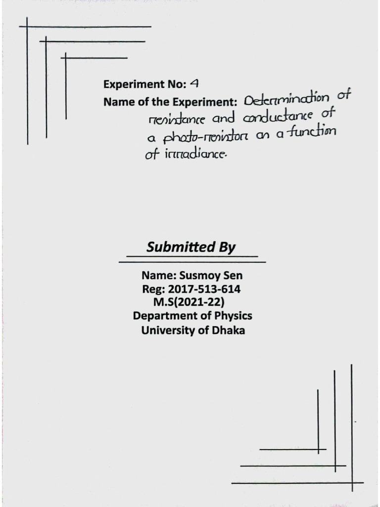 Exp 04 (Photo Resistor) | PDF