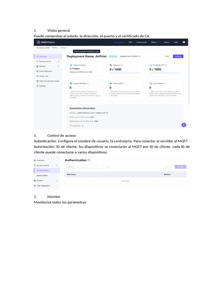 Configuración y Monitoreo de MQTT | PDF