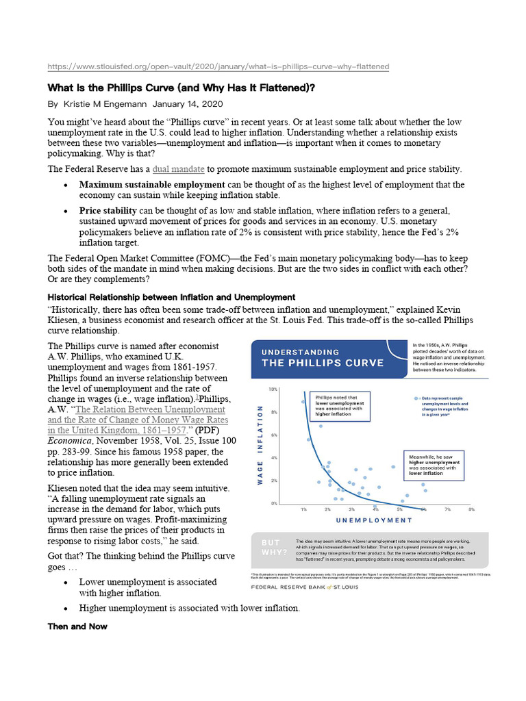 What's The Phillips Curve & Why Has It Flattened | PDF | Phillips Curve ...