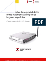 Estudio Sobre La Seguridad de Las Redes Inalámbricas (Wifi) en Los Hogares Españoles, 2º Cuatrimestre de 2011