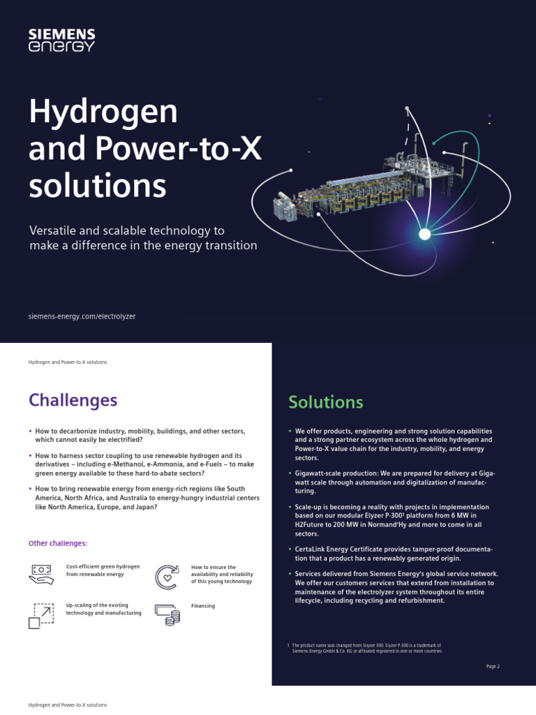 Siemens Energy's Electrolyzer Solutions | PDF | Sustainable Energy ...