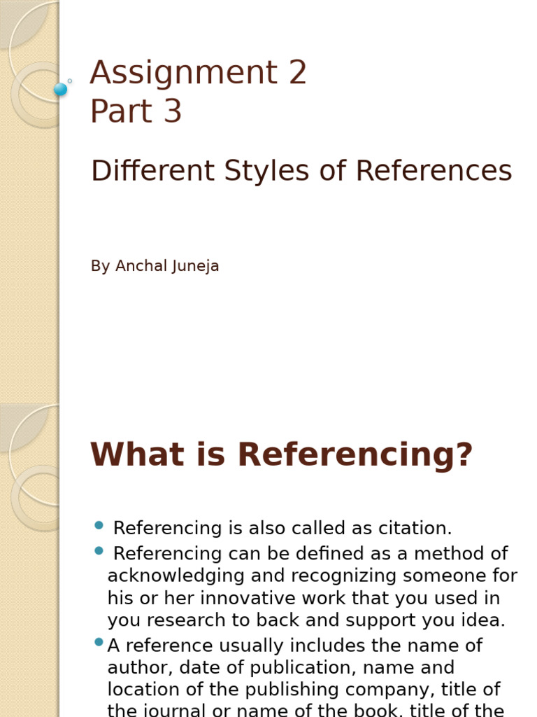 Understanding Referencing Styles | PDF | Citation | Note (Typography)
