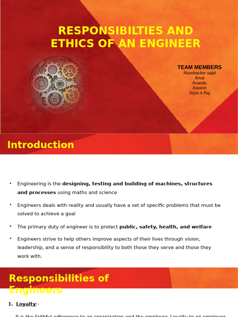 Engineer Responsibilities and Ethics Guide | PDF | Employment | Argument