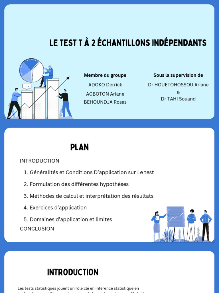 Test T à 2 échantillons indépendants | PDF | Statistiques ...