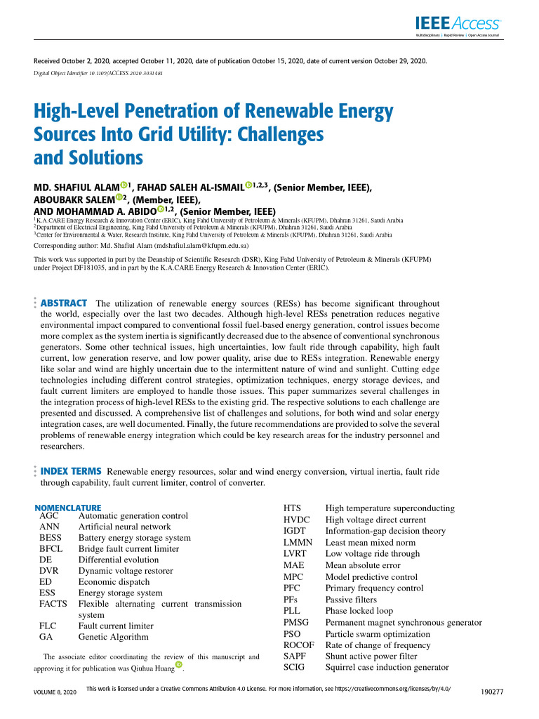 6.High-Level Penetration of Renewable Energy Sources Into Grid Utility ...