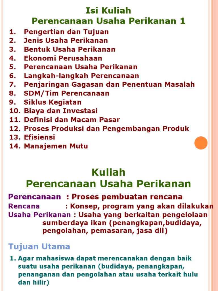 Perencanaan Usaha Perikanan 01