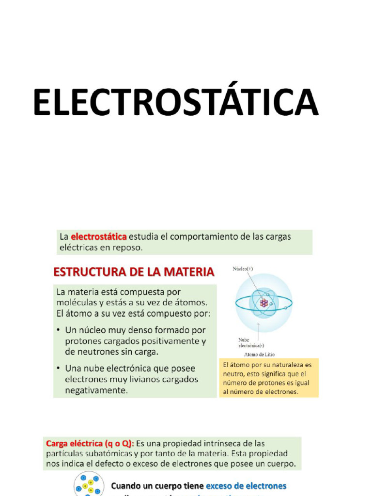 ELECTROSTATICA | PDF