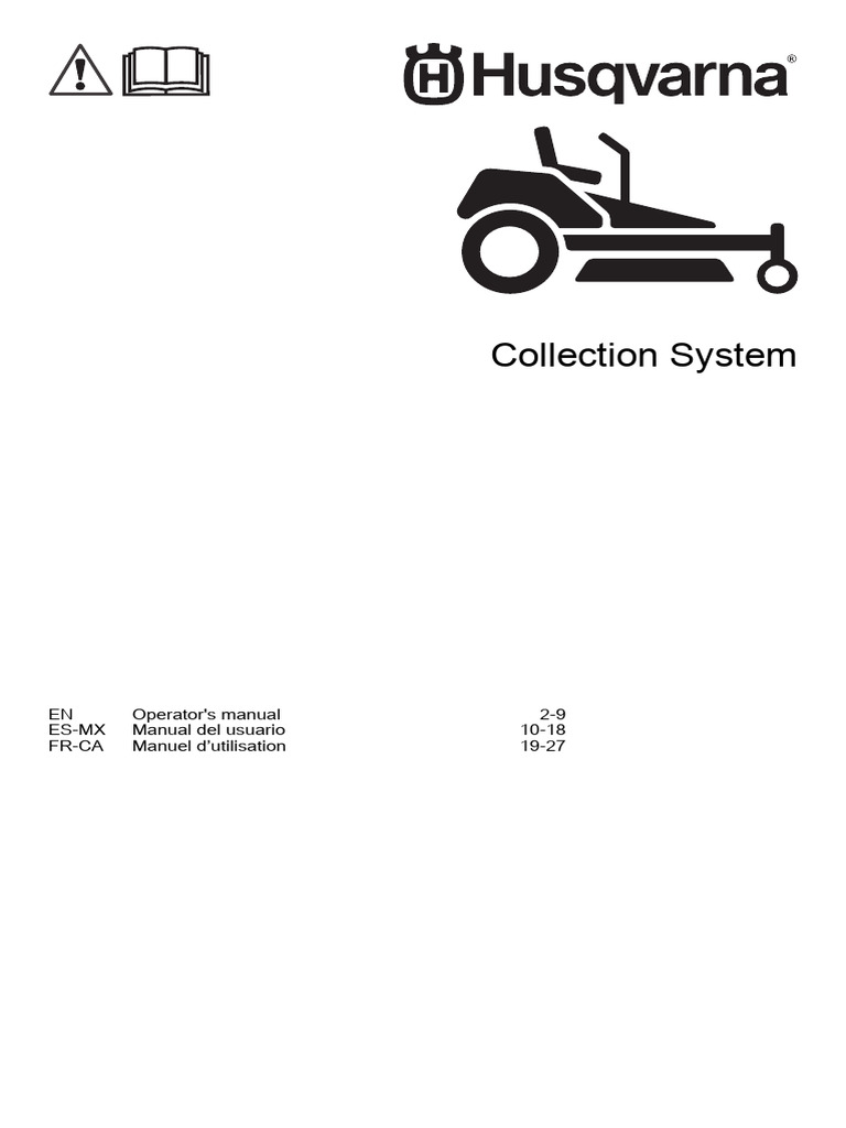 OM. Collection System For 42 - Stamped Zero Turn (597279802) 2024-09 ...