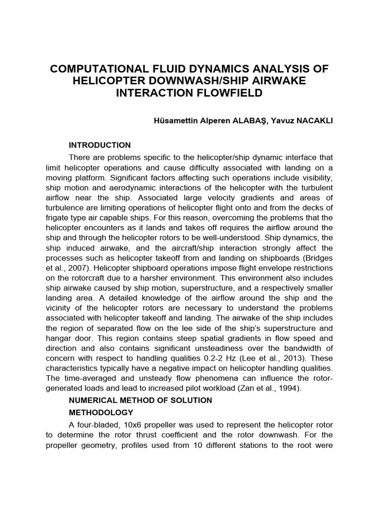 CFD Analysis of Helicopter-Ship Flow Interaction | PDF | Boundary Layer ...