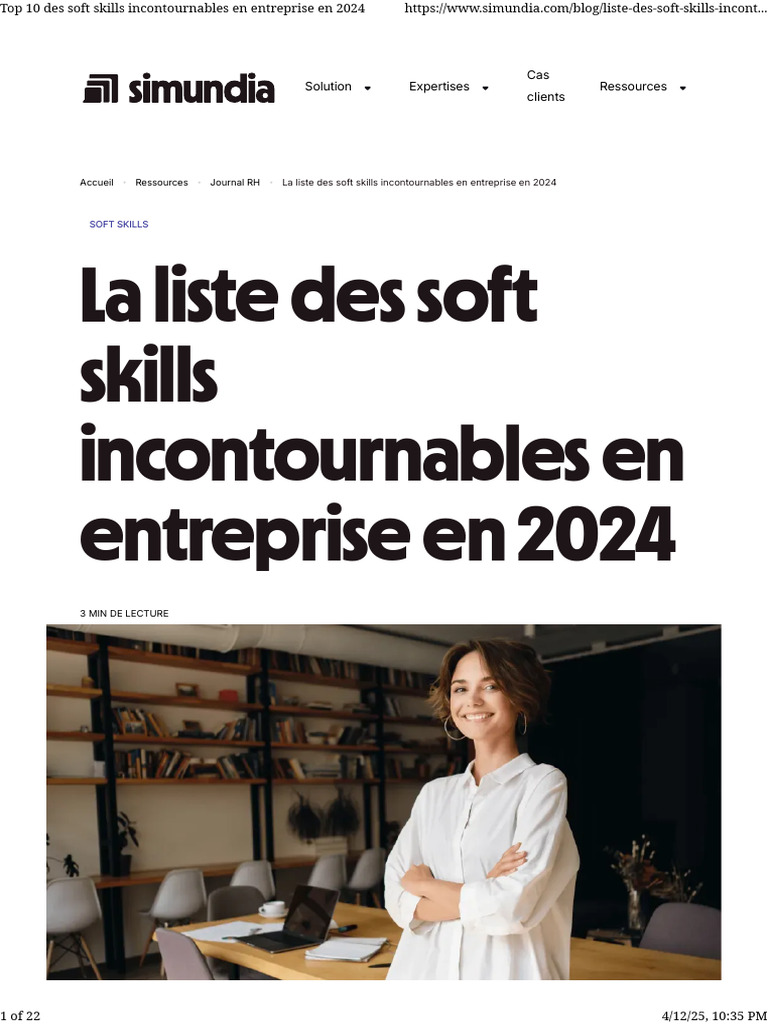 Top 10 des soft skills en 2024 | PDF | Savoir-être | Business