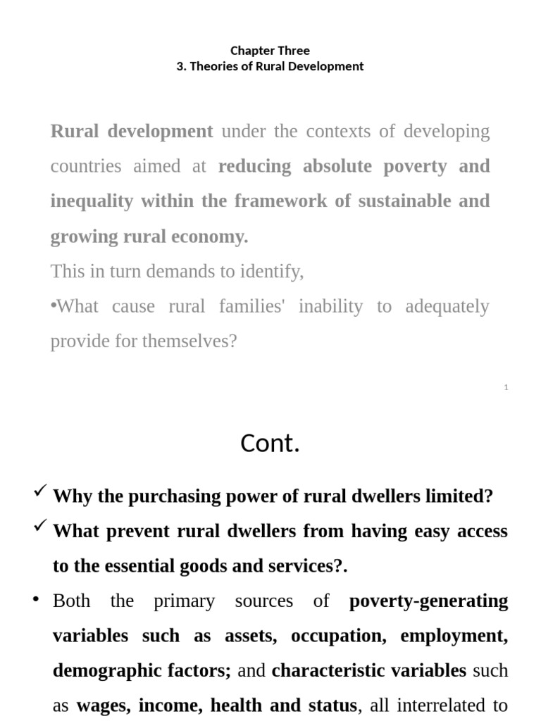 Theories of Rural Development Explained | PDF | Labour Economics ...