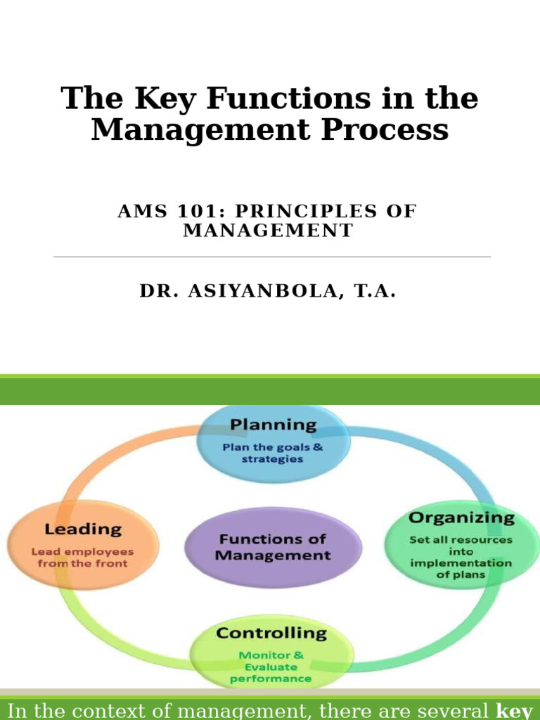 Key Functions of Management Explained | PDF | Goal | Organizational ...