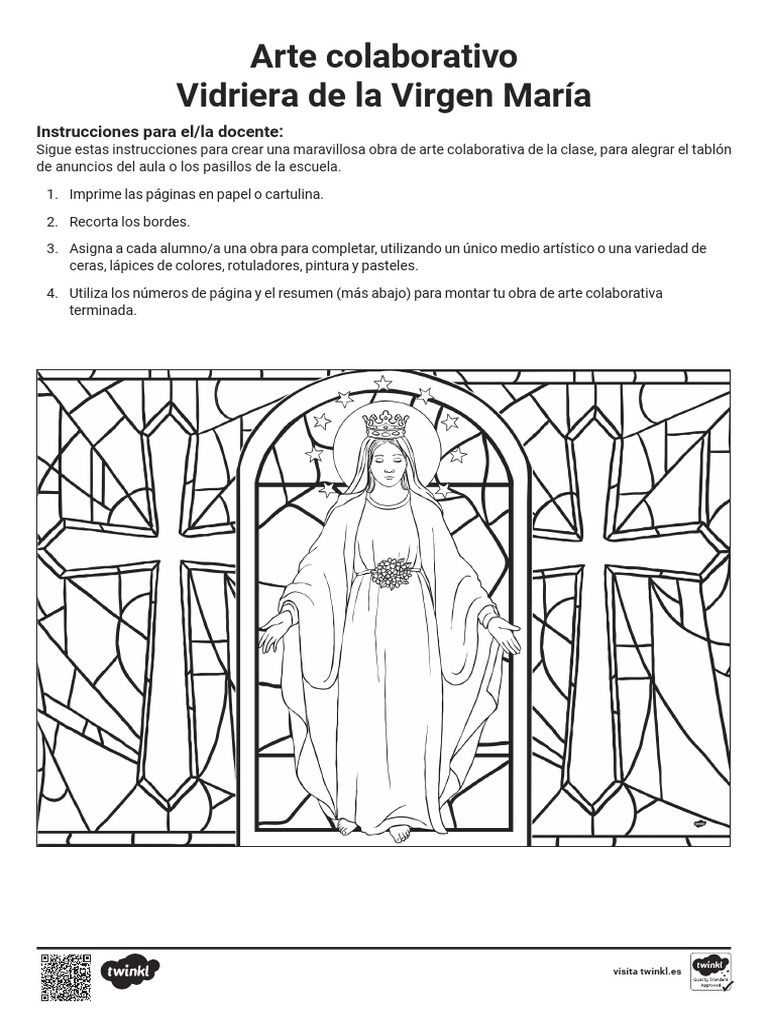 Es Re 1724183298 Arte Colaborativo Vidriera de La Virgen Maria Ver 1 | PDF