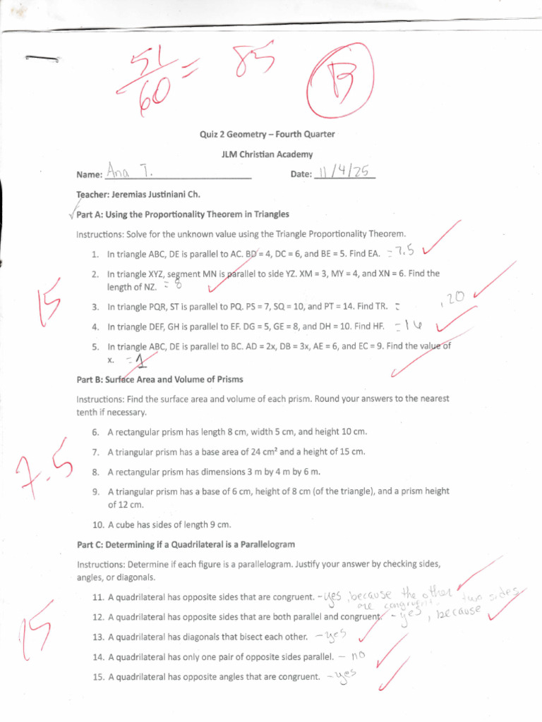 Math Quiz Pdf