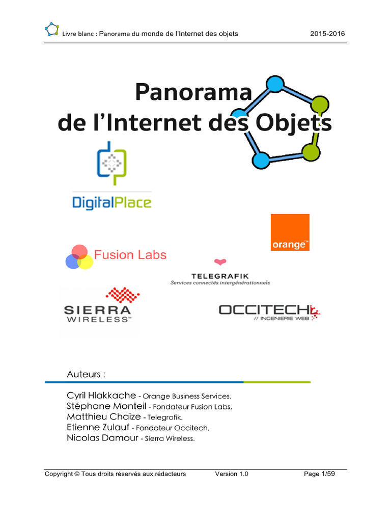 Livre blanc sur l'IoT 2015-2016 | PDF | Internet des objets | Cloud ...