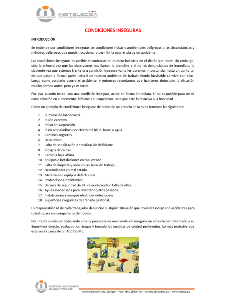 Prevención de Condiciones Inseguras | PDF