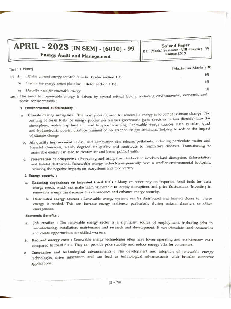 Energy Audit and Renewable Energy Insights | PDF | Energy Conservation ...