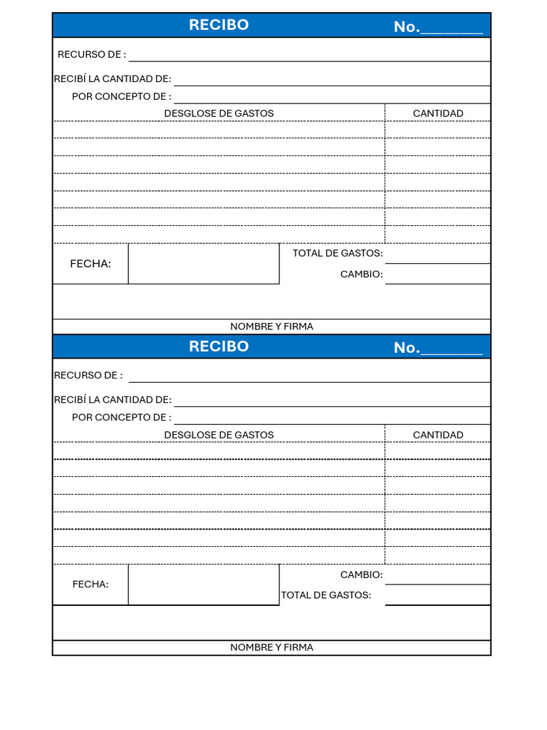Formato de Recibos | PDF