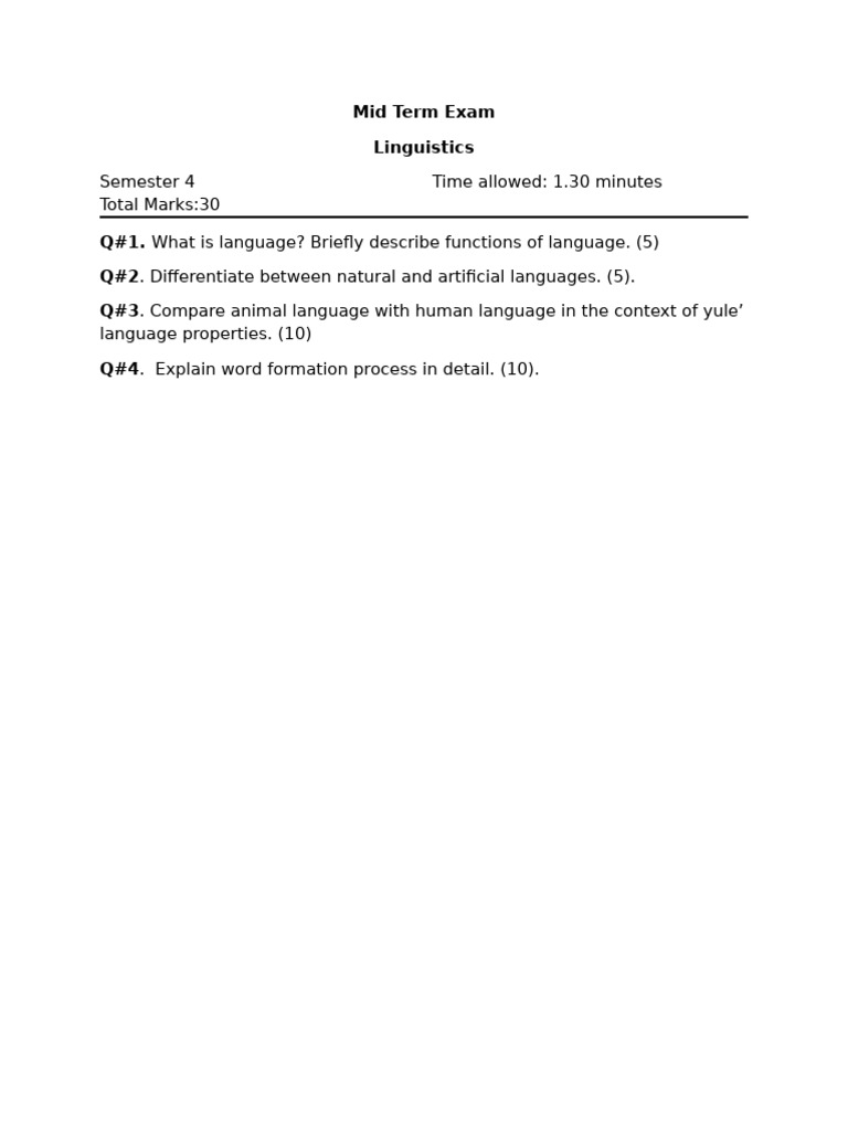 Linguistics 4 | PDF