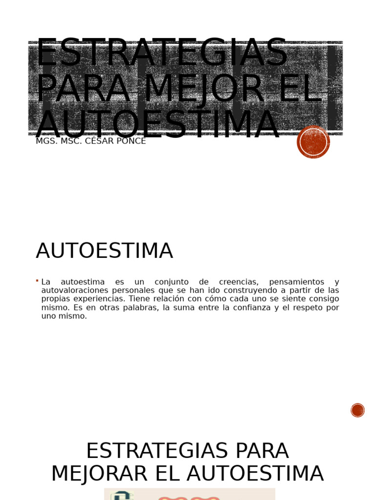Estrategias para Mejor El Autoestima | PDF