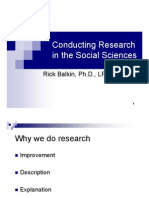 Conducting Research in The Social Sciences: Rick Balkin, PH.D., LPC-S, NCC