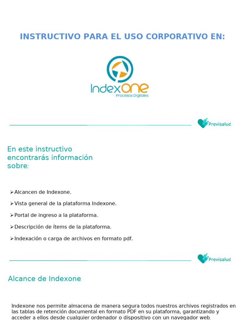 Instructivo de Uso de Indexone | PDF | Archivo de computadora | Metadatos