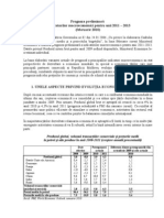 Prognoza Preliminara A Indicatorilor Macroeconomici Pentru Anii 2011 - 2013. (Conspecte - MD)