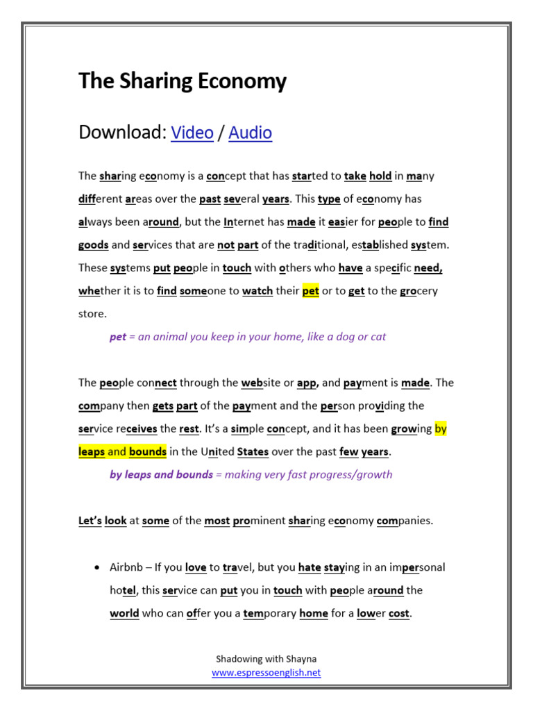 01 The Sharing Economy Free Sample | PDF | Sharing Economy | Economies